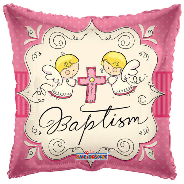 18 inch CUTE ANGELS BAPTISM GIRL - LA Balloons