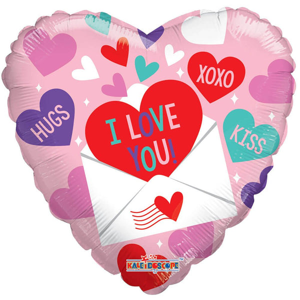 18 inch ENVELOPE AND HEARTS GELLIBEAN HEART - LA Balloons