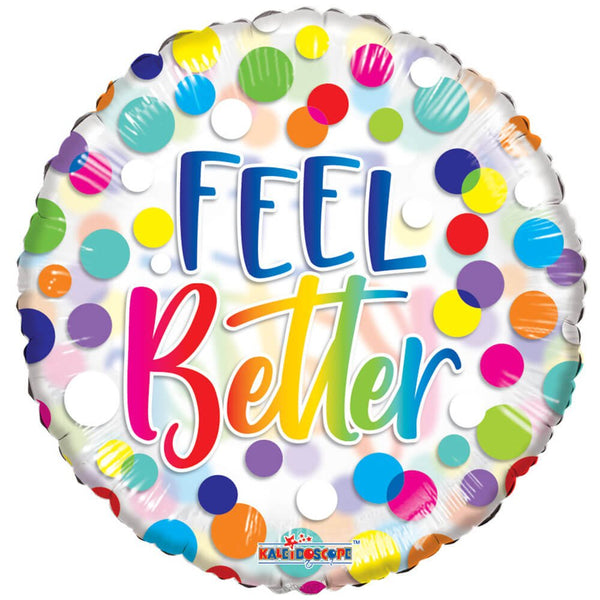18 inch FEEL BETTER DOTS CLEAR VIEW - LA Balloons