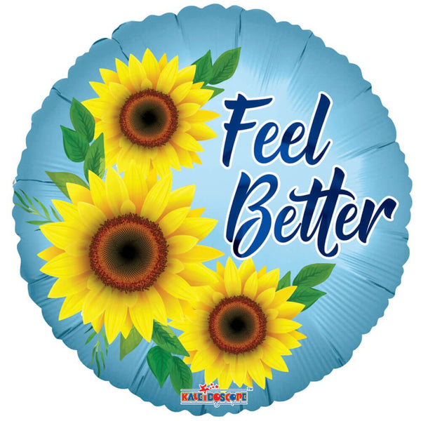 18 inch FEEL BETTER SUNFLOWERS MATTE - LA Balloons