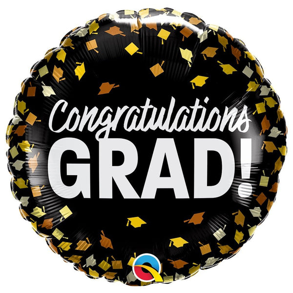 18 inch GRAD CONFETTI CAPS - LA Balloons