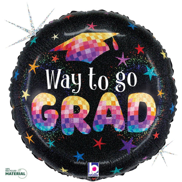18 inch GRAD DISCO STARS - LA Balloons