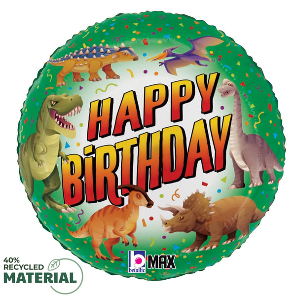 18 inch HAPPY BIRTHDAY DINOSAUR - LA Balloons