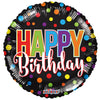 18 inch HAPPY BIRTHDAY DOTS GELLIBEAN - LA Balloons