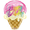 18 inch HAPPY BIRTHDAY ICE CREAM CONE GELLIBEAN - LA Balloons