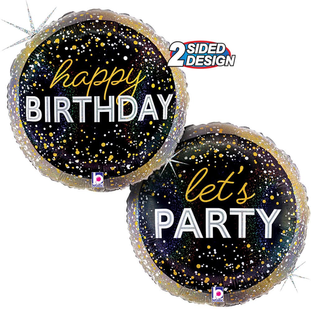 18 inch HAPPY BIRTHDAY METALLIC PARTY
