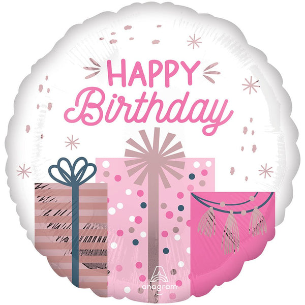 18 inch HAPPY BIRTHDAY PASTEL GIFT BOX - LA Balloons