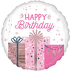 18 inch HAPPY BIRTHDAY PASTEL GIFT BOX - LA Balloons