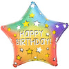 18 inch HAPPY BIRTHDAY RAINBOW STAR - LA Balloons