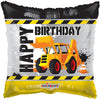 18 inch HAPPY BIRTHDAY UNDER CONSTRUCTION - LA Balloons