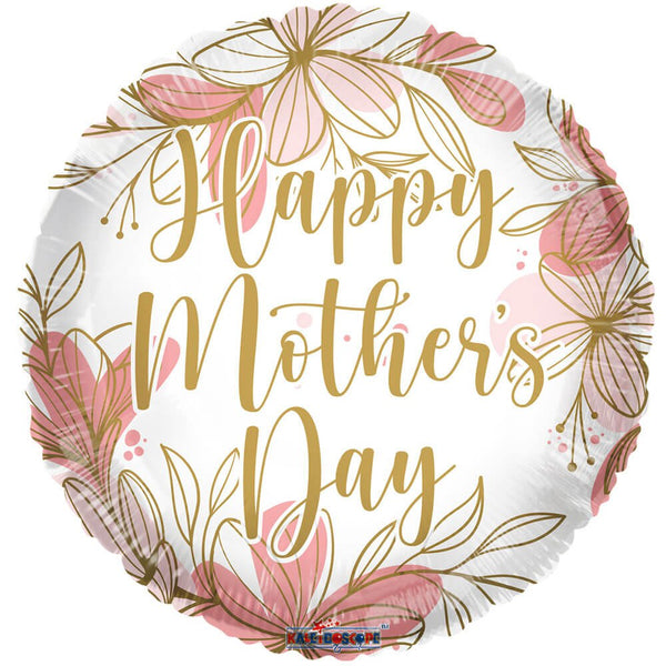 18 inch HAPPY MOTHER'S DAY FLOWERS MATTE - LA Balloons