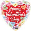 18 inch HAPPY VALENTINE'S DAY CONVERSATION HEART - LA Balloons
