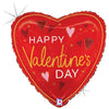18 inch HAPPY VALENTINE'S DAY ELEGANT HEART - LA Balloons