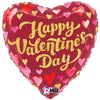 18 inch HAPPY VALENTINE'S DAY SPARKLES HEART - LA Balloons