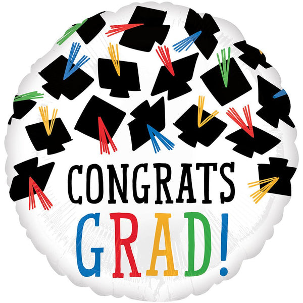 18 inch HATS OFF CONGRATS GRAD - LA Balloons