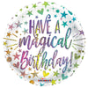 18 inch HAVE A MAGICAL BIRTHDAY RAINBOW HOLOGRAPHIC - LA Balloons