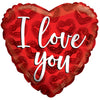 18 inch I LOVE YOU RED KISSES HEART - LA Balloons