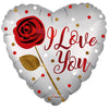 18 inch I LOVE YOU ROSE MATTE HEART - LA Balloons