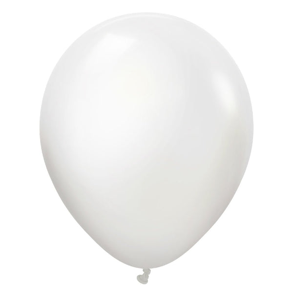18 inch KALISAN OPAQUE SATIN SNOW WHITE - LA Balloons