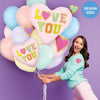 18 inch LOVE PATCH HEART - LA Balloons