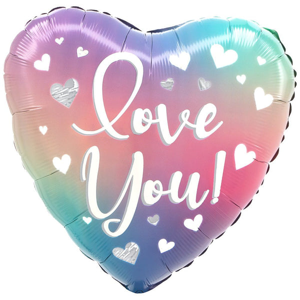18 inch LOVE YOU OMBRE HEART - LA Balloons