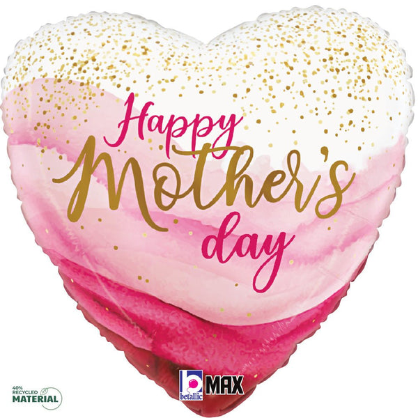 18 inch MOTHER'S DAY PRETTY PINK HEART - LA Balloons