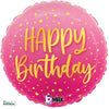 18 inch PINK HAPPY BIRTHDAY - LA Balloons