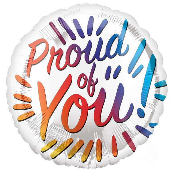 18 inch PROUD OF YOU RAINBOW LETTERS - LA Balloons