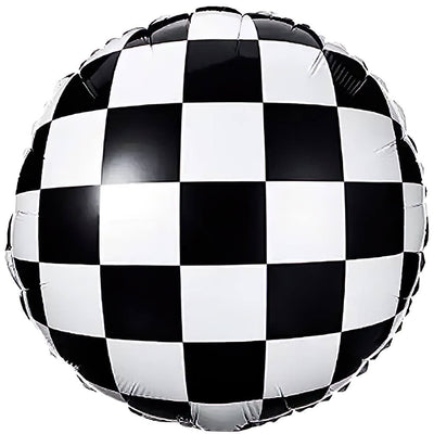18 inch RACING CHECKERED PATTERN - LA Balloons