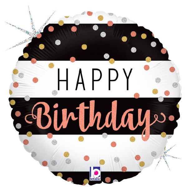 18 inch ROSE GOLD BIRTHDAY - LA Balloons