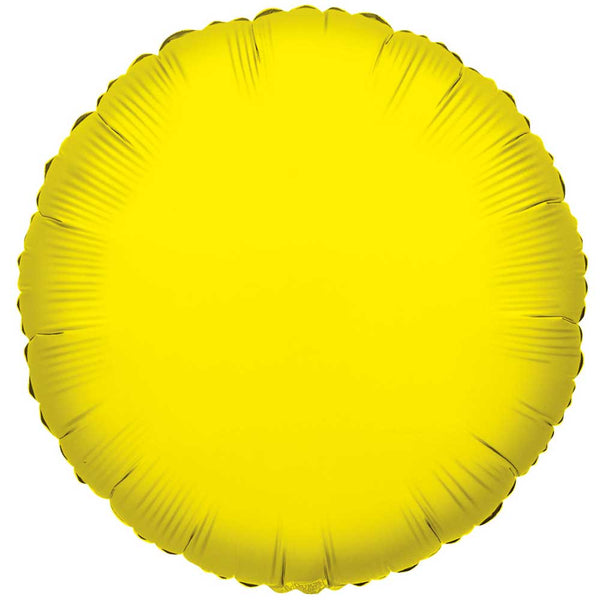 18 inch ROUND - YELLOW - LA Balloons