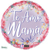 18 inch SATIN FLORAL TE AMO MAMA - LA Balloons