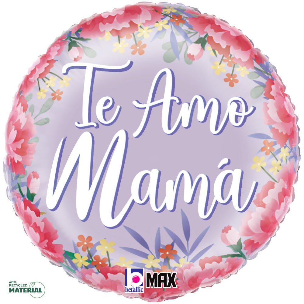 18 inch SATIN FLORAL TE AMO MAMA