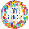 18 inch SATIN PAINTERLY DOTS BIRTHDAY - LA Balloons