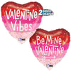 18 inch SATIN STRIPES BE MINE VALENTINE - LA Balloons