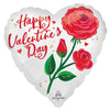 18 inch SATIN VALENTINE ROSE RADIANCE - LA Balloons