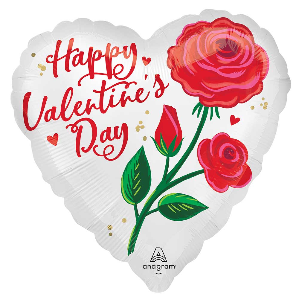 18 inch SATIN VALENTINE ROSE RADIANCE