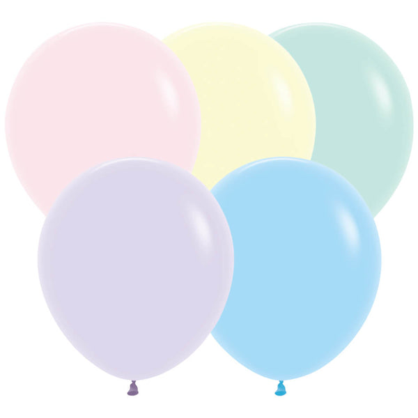 18 inch SEMPERTEX PASTEL MATTE ASSORTMENT - LA Balloons