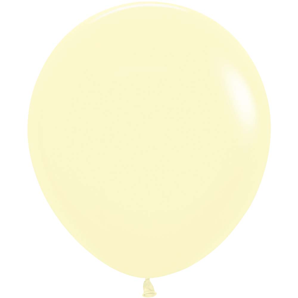 18 inch SEMPERTEX PASTEL MATTE YELLOW - LA Balloons