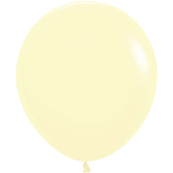 18 inch SEMPERTEX PASTEL MATTE YELLOW - LA Balloons