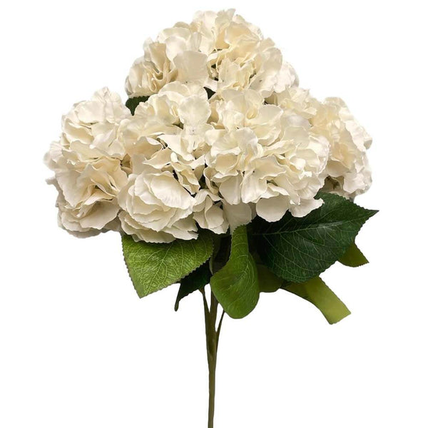 18 inch SILK PONGEE HYDRANGEA BUSH - BEIGE - LA Balloons