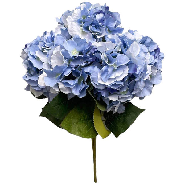 18 inch SILK PONGEE HYDRANGEA BUSH - BLUE - LA Balloons