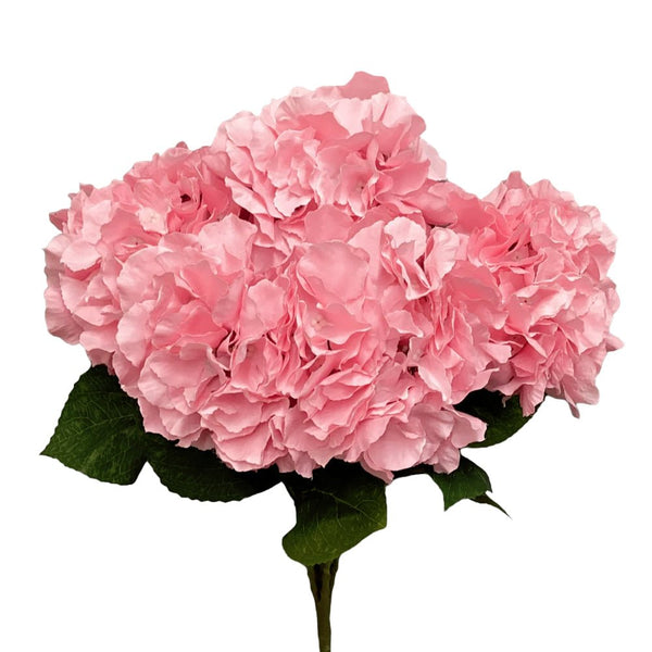 18 inch SILK PONGEE HYDRANGEA BUSH - LIGHT MAUVE - LA Balloons