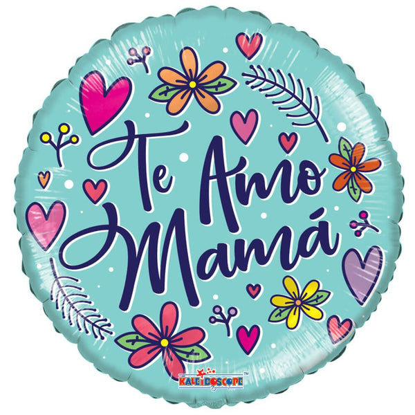 18 inch TE AMO MAMÁ FLORES - LA Balloons