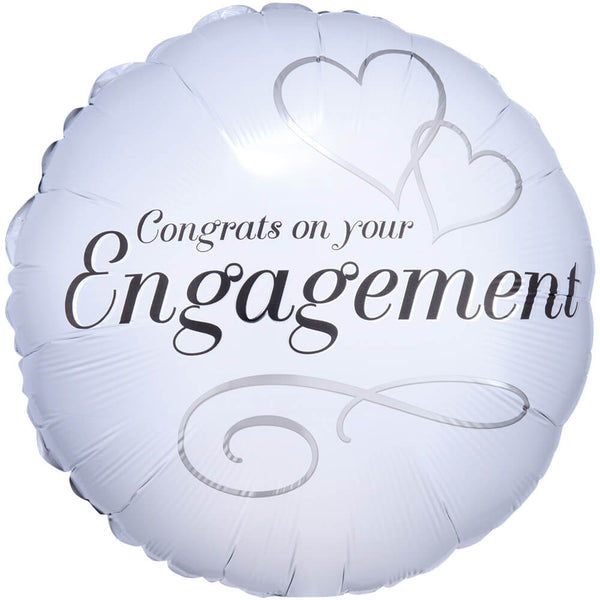 18 inch TWO HEARTS ENGAGEMENT - LA Balloons