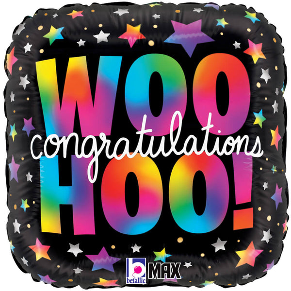 18 inch WOO HOO! CONGRATULATIONS - LA Balloons