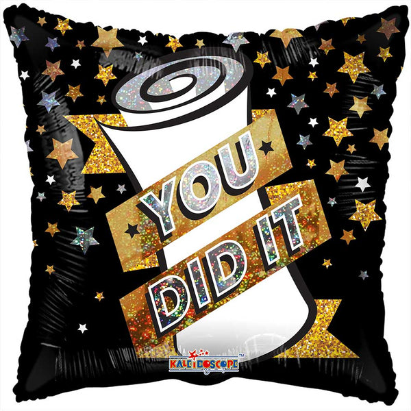 18 inch YOU DID DIPLOMA HOLOGRAPHIC - LA Balloons