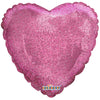 Kaleidoscope 17 inch HEART - PINK GLITTER Foil Balloon 18130-LKS-K-P