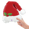 Betallic 14 inch MINI CHRISTMAS SANTA HAT (AIR-FILL ONLY) Foil Balloon 19233-B-U