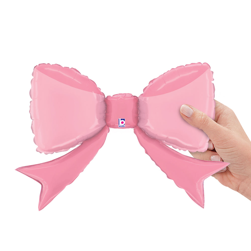 14 inch PRETTY PINK BOW MINI SHAPE (AIR-FILL ONLY)